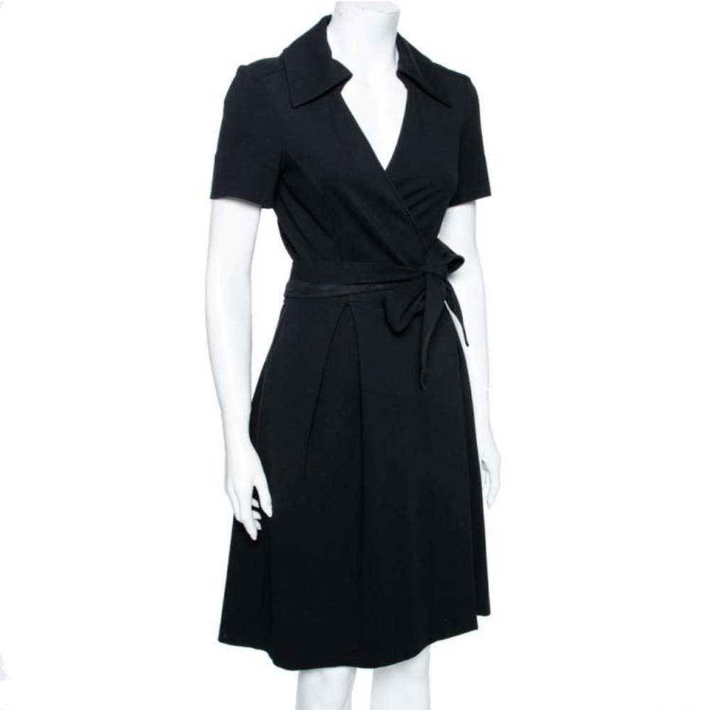 Diane Von Furstenberg Black Wrap Dress
